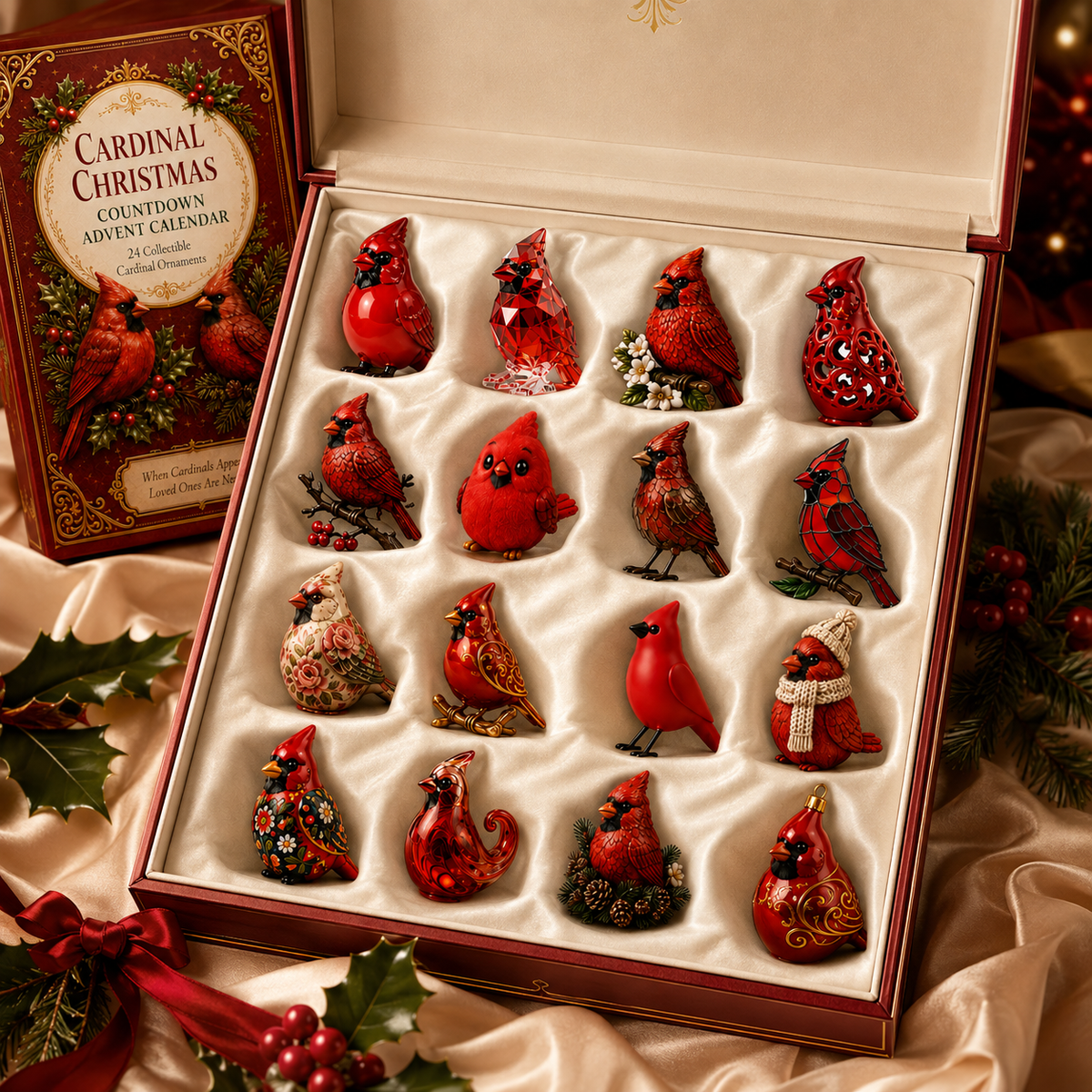 🔥Last 50pcs✨Cardinal Christmas 24-Day Countdown Calendar – Limited Anniversary Edition
