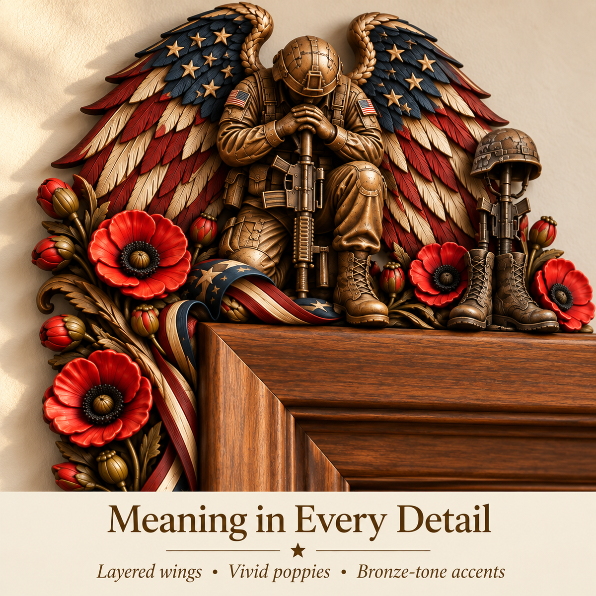 RED Friday Veteran Wooden Door Corner Decor