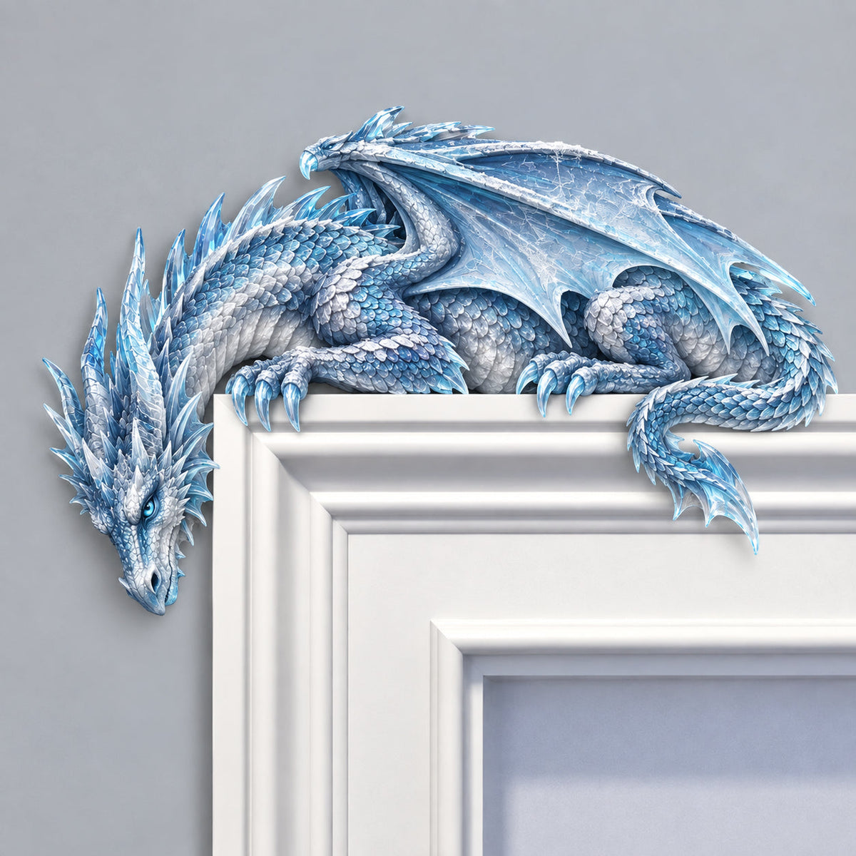 🔥 Sleeping Dragon Door Topper | Medieval Fantasy Dragon Guardian Wall Décor for Doorway, Gaming Room & Gothic Home 🏰✨