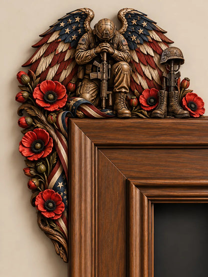 RED Friday Veteran Wooden Door Corner Decor