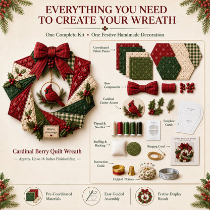 🔥Hot Sale🔥  - 🎄Beginner-Friendly Christmas Fabric Wreath DIY Kit