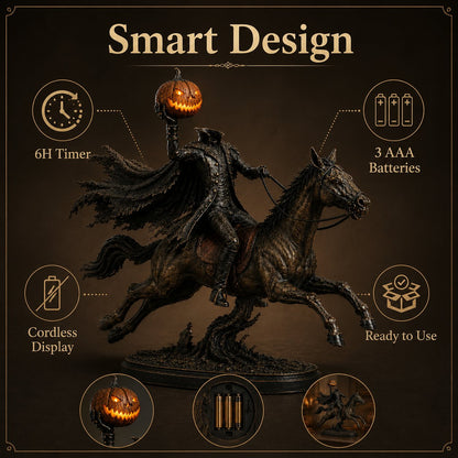 🔥Hot Sale🔥 - 🎃🏇Midnight Chase Headless Horseman Statue