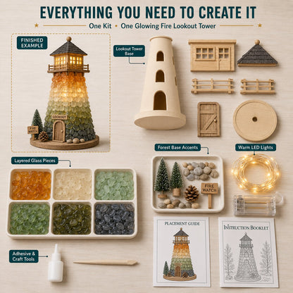 🚒 Beginner-Friendly Vintage Firehouse Mosaic Light DIY Kit Collection | Complete Kit with Mosaic Pieces, LED Lights & Step-by-Step Guide Included 💕