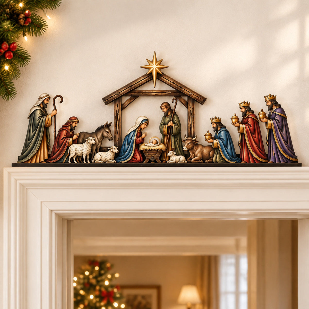 Nativity Scene Door Topper – Bring the Story of Christmas Home