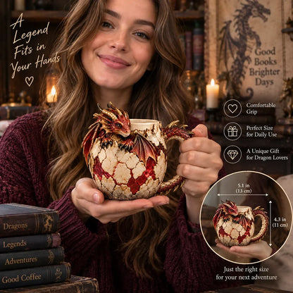 🐉 Dragonbound Realms Sculpted Dragon Mug Collection | 6 Fantasy Realm Designs with Raised 3D Dragon Details ☕