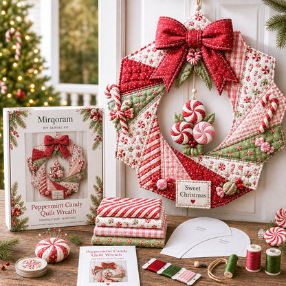 🔥Hot Sale🔥  - 🎄Beginner-Friendly Christmas Fabric Wreath DIY Kit