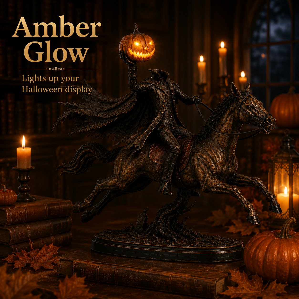 🔥Hot Sale🔥 - 🎃🏇Midnight Chase Headless Horseman Statue