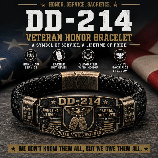 🔥Hot Sale🔥 - DD-214 Veteran Honor Bracelet - Made By VETERAN 'Robert Smith'