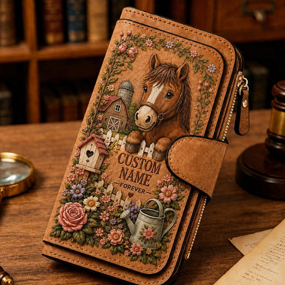 🌸 Personalized Garden Embossed Wallet - Perfect Gift For Her 🌿