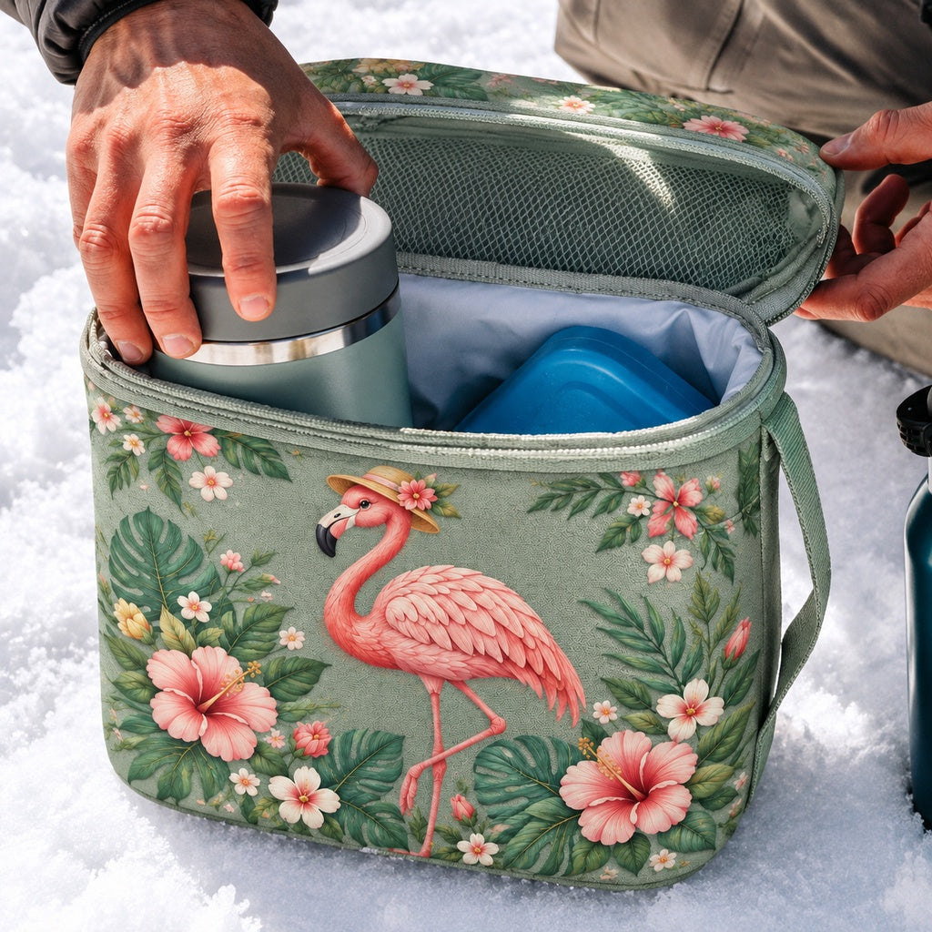 🦩Tropical Flamingo Insulated Lunch Bag