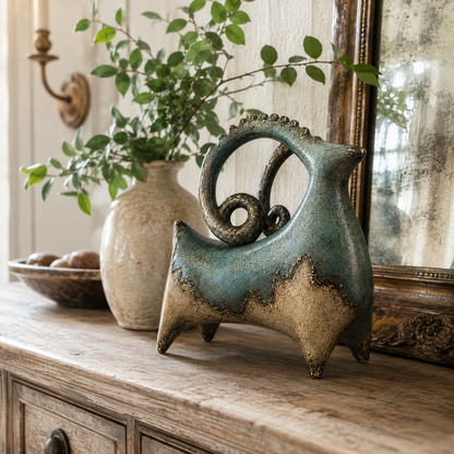 🔥Hot Sale🔥 - Vintage Patina Ram Sculpture