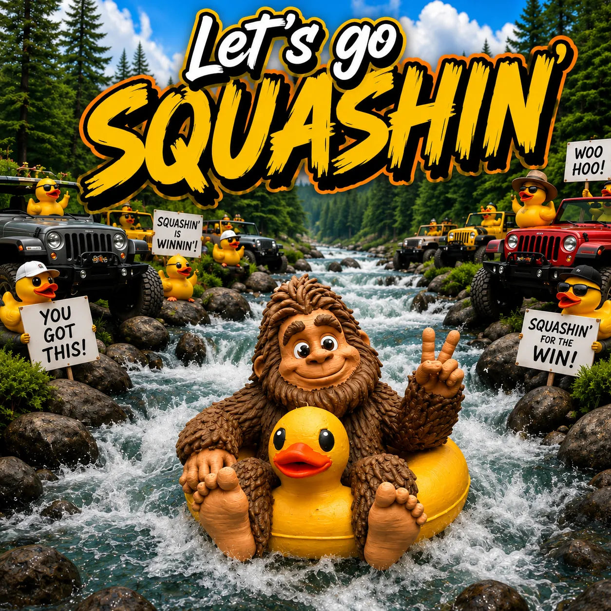 Sasquatch & Duck Adventure Figurine
