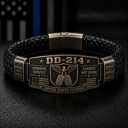 🔥DD-214 Veteran Honor Bracelet - Made By VETERAN 'Robert Smith'