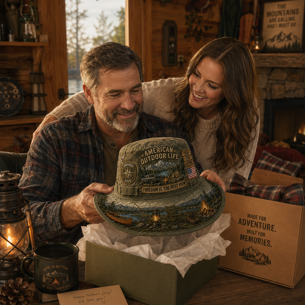 🔥Hot Sale🔥 - ☀️🚙American Outdoor Life Vintage Boonie Hat – Camp, Fish & Explore🎣