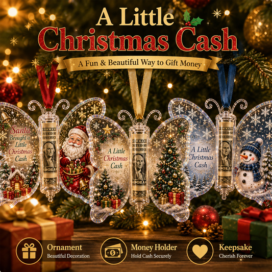 🦋💵 Christmas Cash Gift Butterfly Ornament – Holiday Money Holder Keepsake 🎄✨