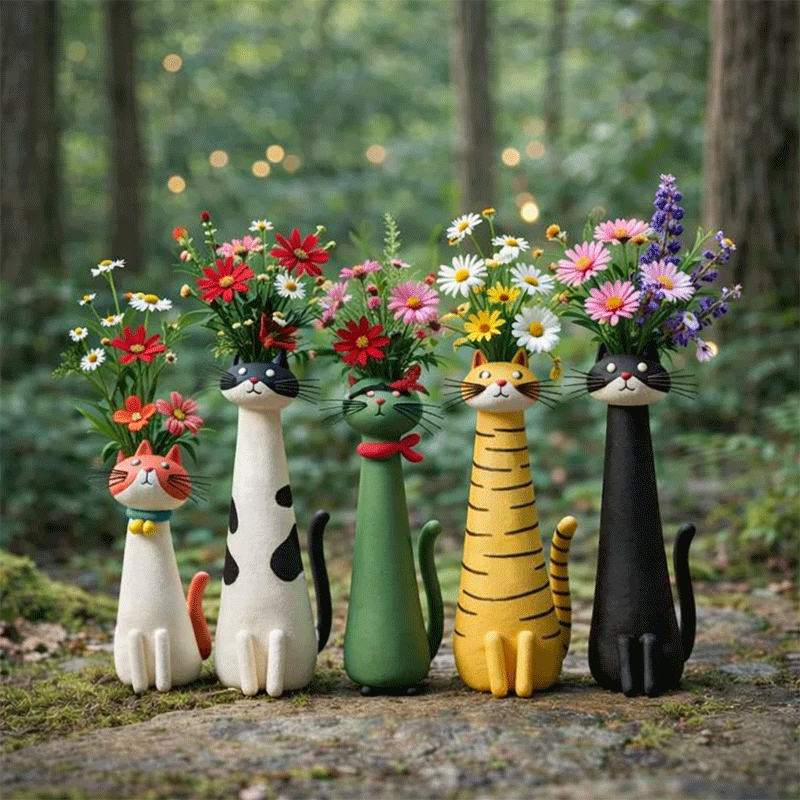 😻😻2026 Mother's Day Gifts 50% Off--💖🎁Mini Quirky Cat Vase