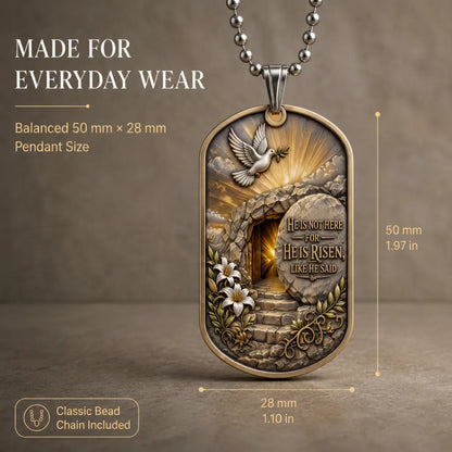 ✝️❤️Personalized "Greater Love" 3D Jesus Dog Tag Necklace - Customized Christian Faith Keepsake
