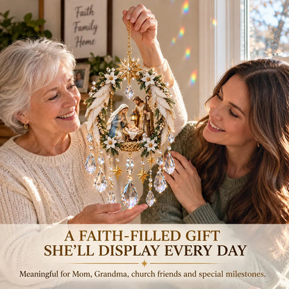 ✝️ Christian Crystal Suncatcher – 5 Faith-Inspired Window Designs with Cascading Rainbow Crystals ✨☀️