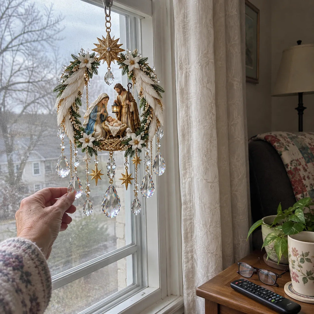 ✝️ Christian Crystal Suncatcher – 5 Faith-Inspired Window Designs with Cascading Rainbow Crystals ✨☀️