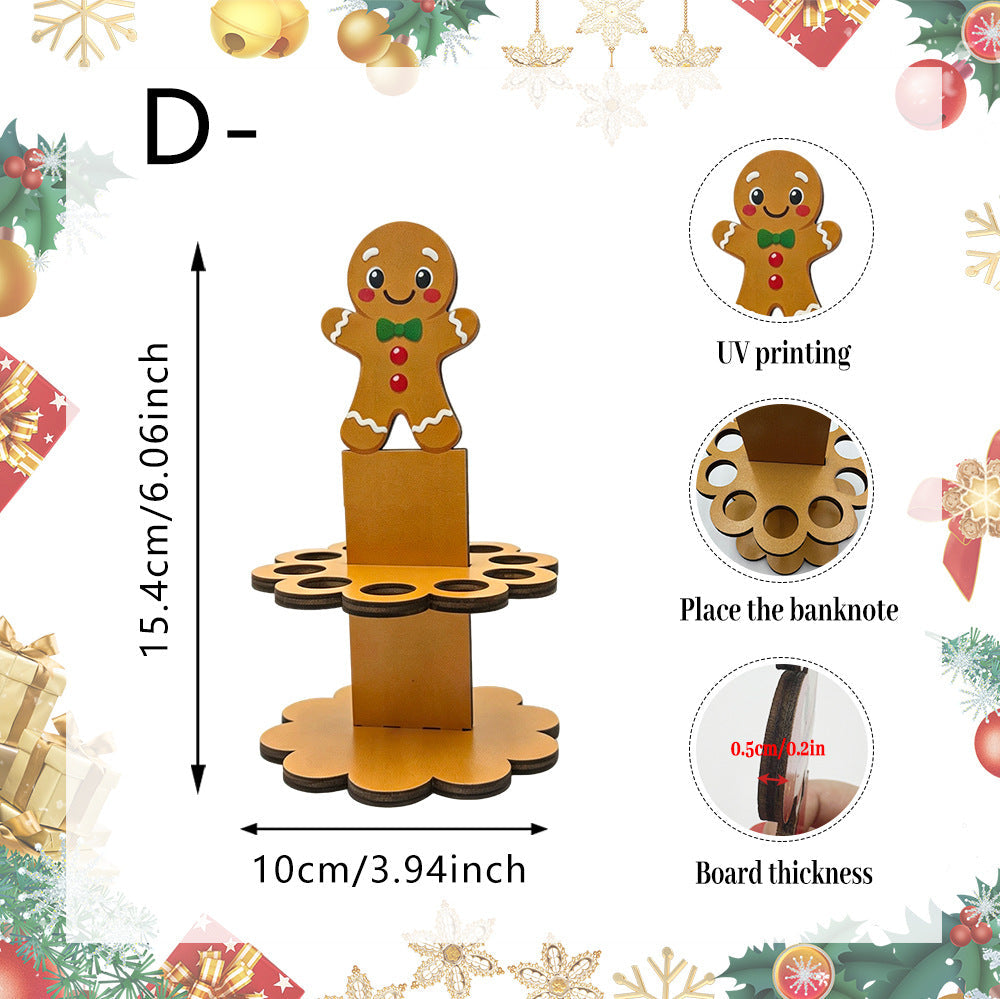 Christmas Tabletop Wooden Money Holder 🎁
