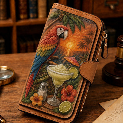 🦜Vintage Tropical Parrot Wallet
