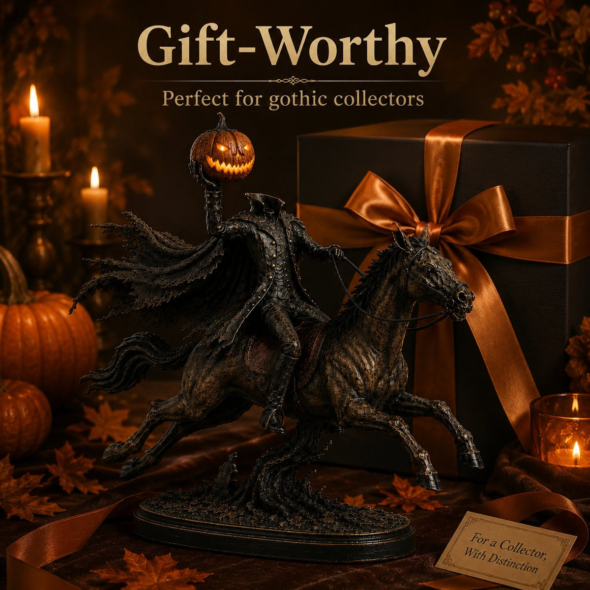 🔥Hot Sale🔥 - 🎃🏇Midnight Chase Headless Horseman Statue