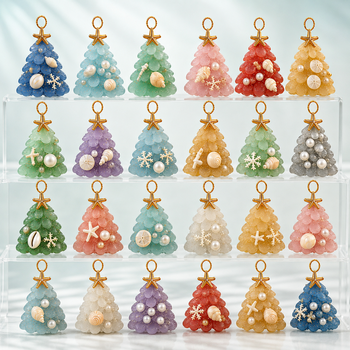 ✨Sea Glass Christmas Tree Ornament Advent Calendar