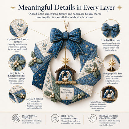 🔥Hot Sale🔥  - 🎄Beginner-Friendly Christmas Fabric Wreath DIY Kit