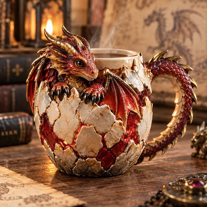 🐉 Dragonbound Realms Sculpted Dragon Mug Collection | 6 Fantasy Realm Designs with Raised 3D Dragon Details ☕