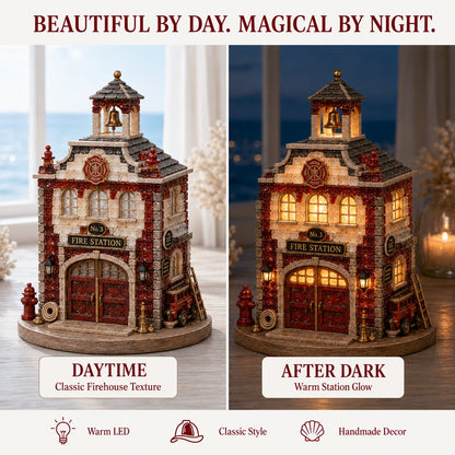 🚒 Beginner-Friendly Vintage Firehouse Mosaic Light DIY Kit Collection | Complete Kit with Mosaic Pieces, LED Lights & Step-by-Step Guide Included 💕