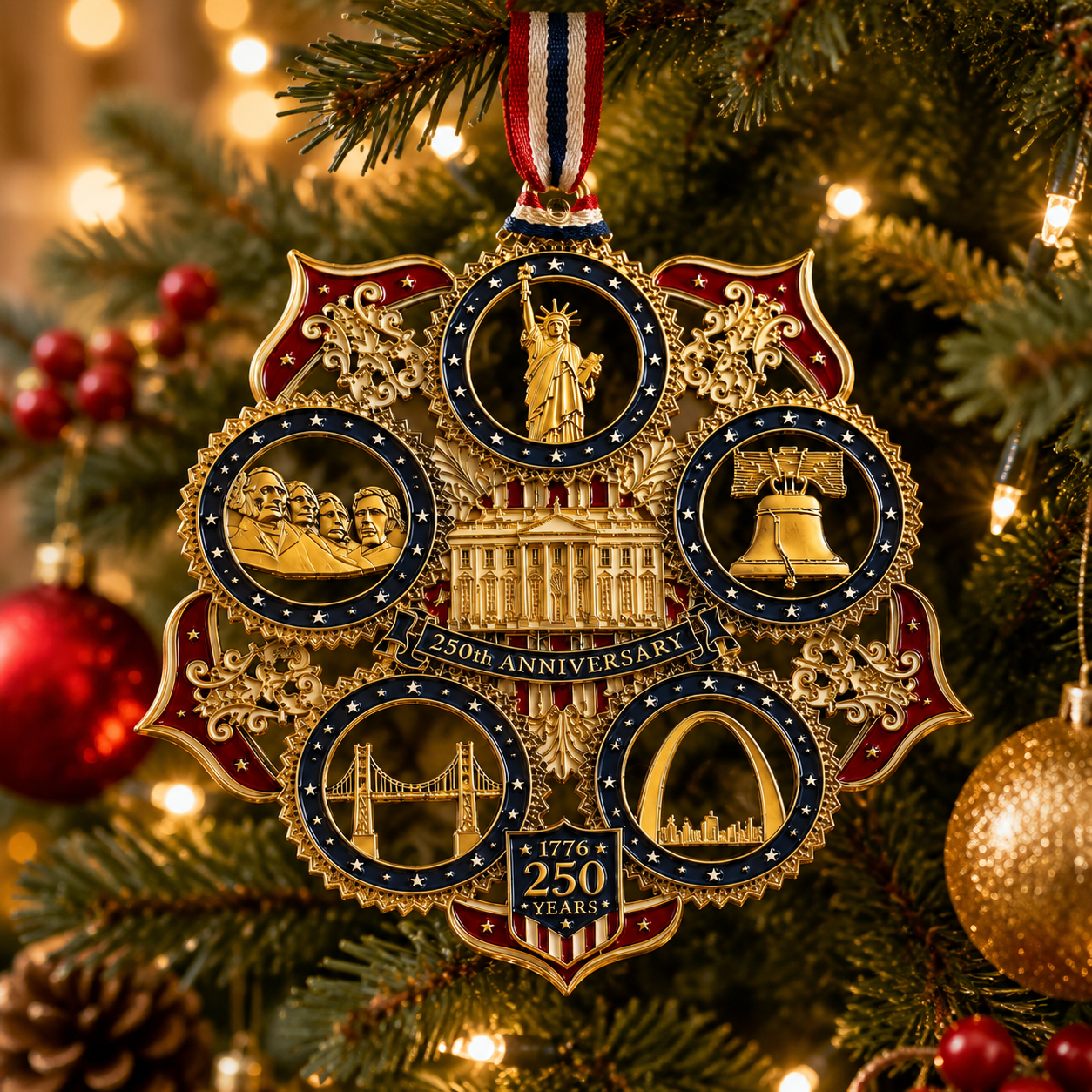 Last 30pcs🔥250th Anniversary Christmas Tree Ornament