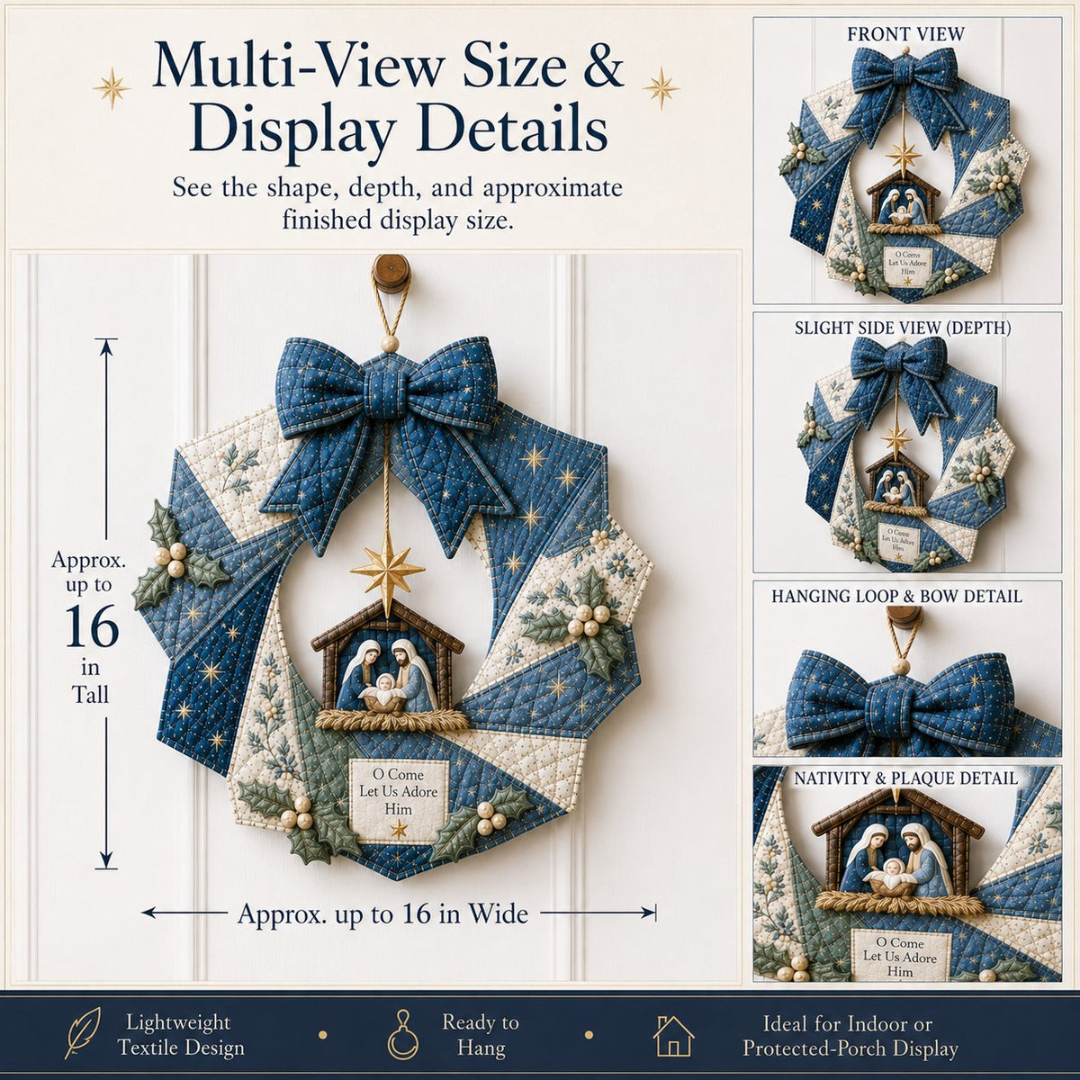 🔥Hot Sale🔥  - 🎄Beginner-Friendly Christmas Fabric Wreath DIY Kit