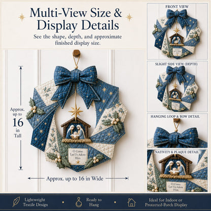 🔥Hot Sale🔥  - 🎄Beginner-Friendly Christmas Fabric Wreath DIY Kit
