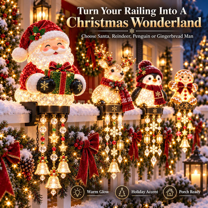 🔥Hot Sale🔥 -🎄 Christmas Porch Railing Lights – 4 Festive Character Designs