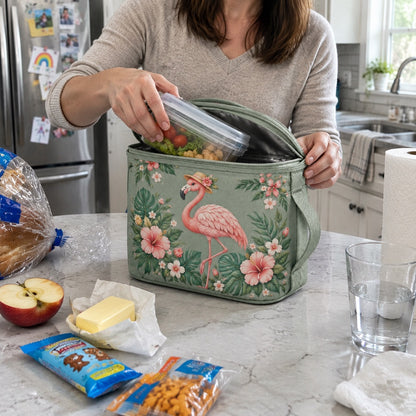 🦩Tropical Flamingo Insulated Lunch Bag