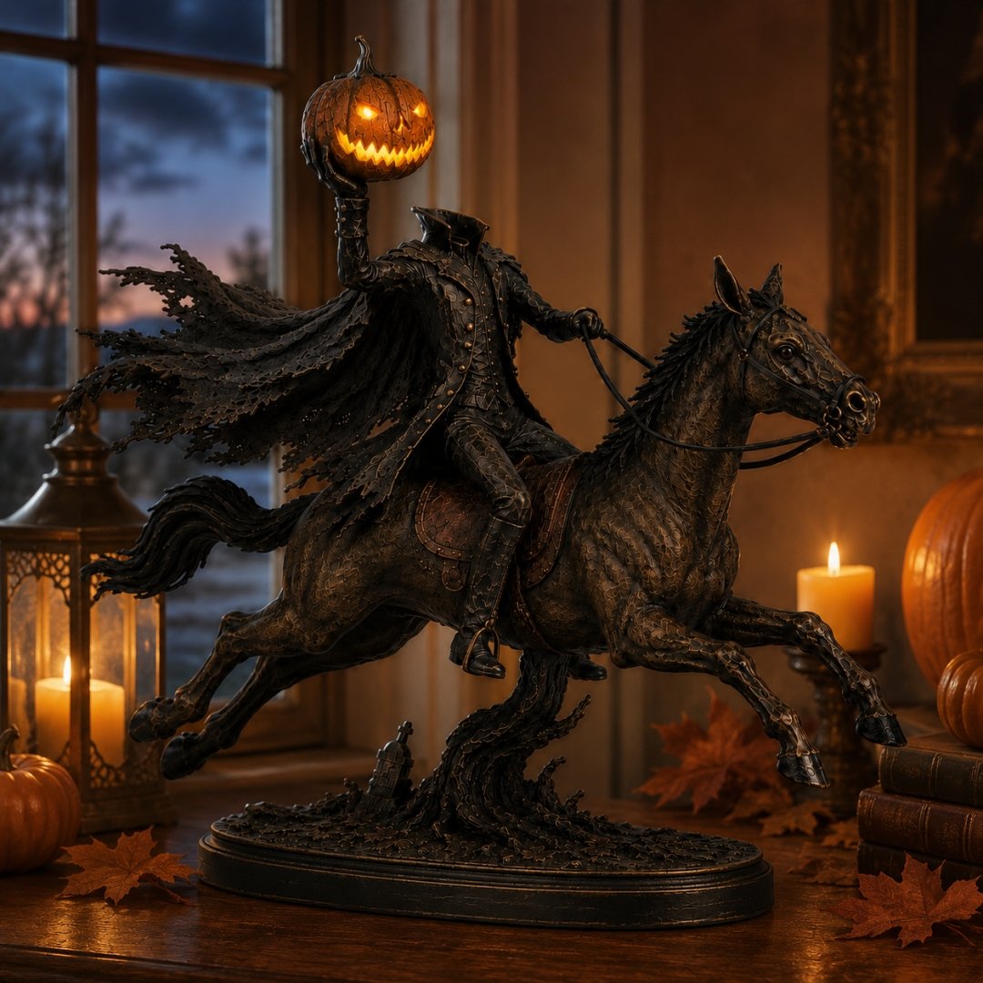🔥Hot Sale🔥 - 🎃🏇Midnight Chase Headless Horseman Statue
