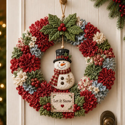 🔥Hot Sale🔥 - 🎄 Make A Christmas Wreath You'll Be Proud To Display ❤️ 3D Fabric Poke DIY Kit With Tutorial & Guide Included