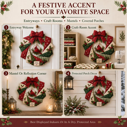 🔥Hot Sale🔥  - 🎄Beginner-Friendly Christmas Fabric Wreath DIY Kit