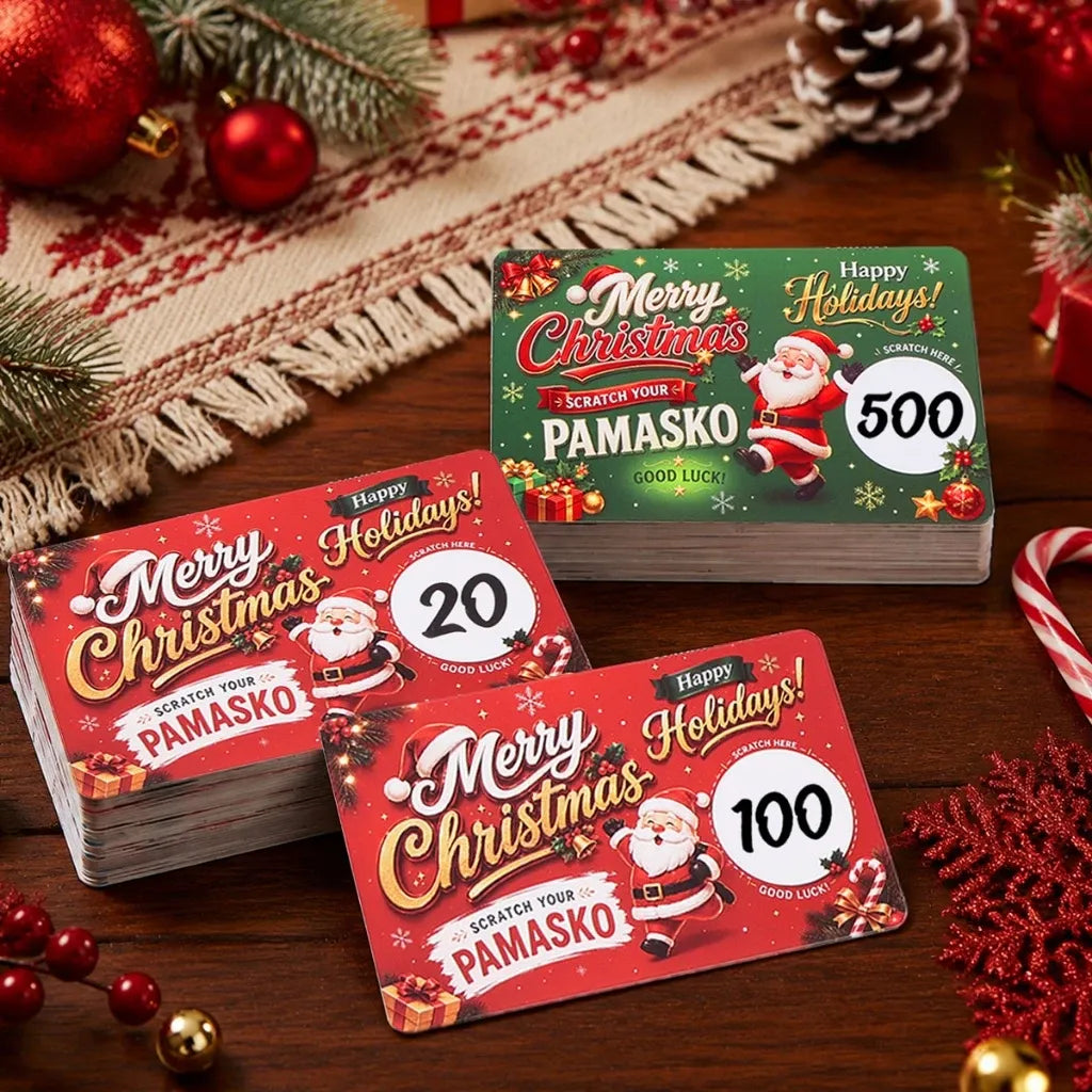 🎅Christmas Scratch Cards – Holiday Party Game, Lucky Draw & Surprise Gift Cards with Scratch-Off Stickers
