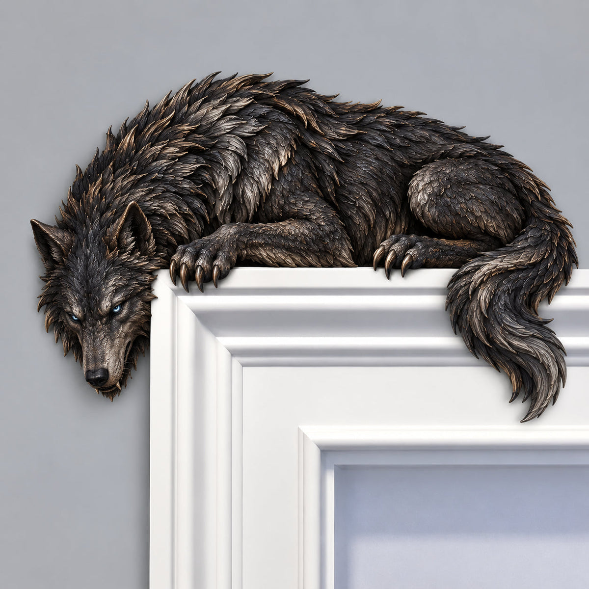 🔥 Sleeping Dragon Door Topper | Medieval Fantasy Dragon Guardian Wall Décor for Doorway, Gaming Room & Gothic Home 🏰✨