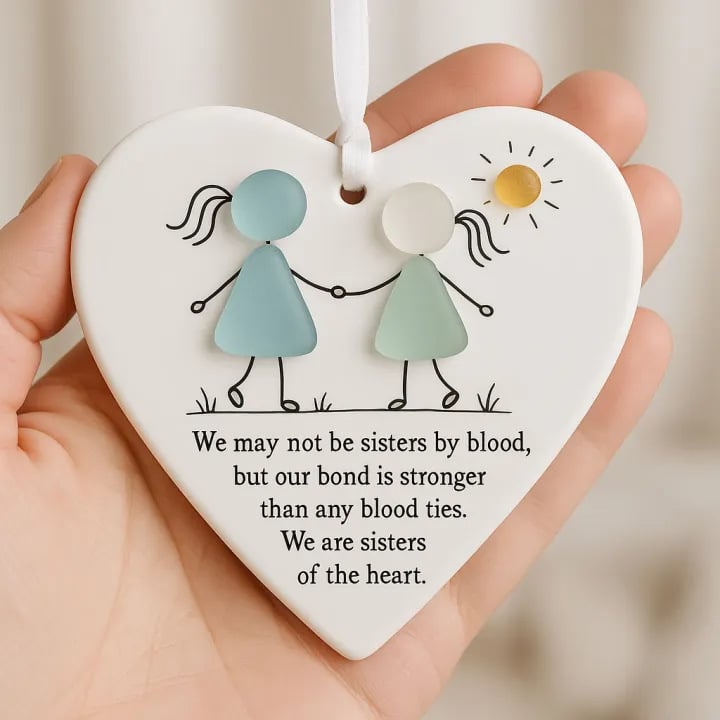 💝Hot Sale❤️ - Heart-Shaped  Friendship Decor🌊✨ Shaped by Nature & Crafted by Hand