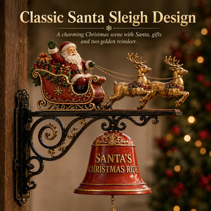 🎅 Santa Sleigh with Reindeer & Bell
