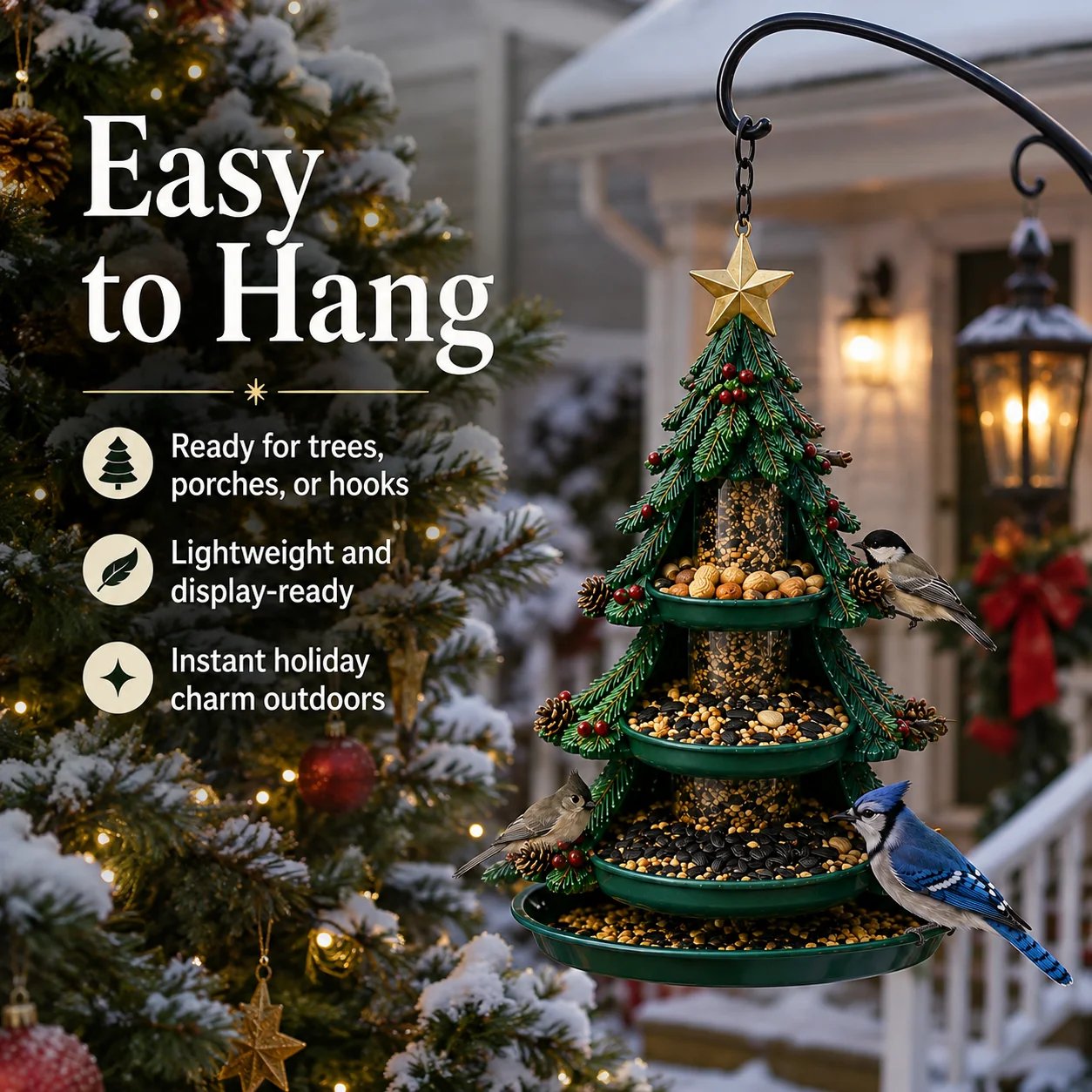 ✨🎄 Christmas Bird Feeder CollectionTM – Festive Hanging Garden Feeders for Wild Birds
