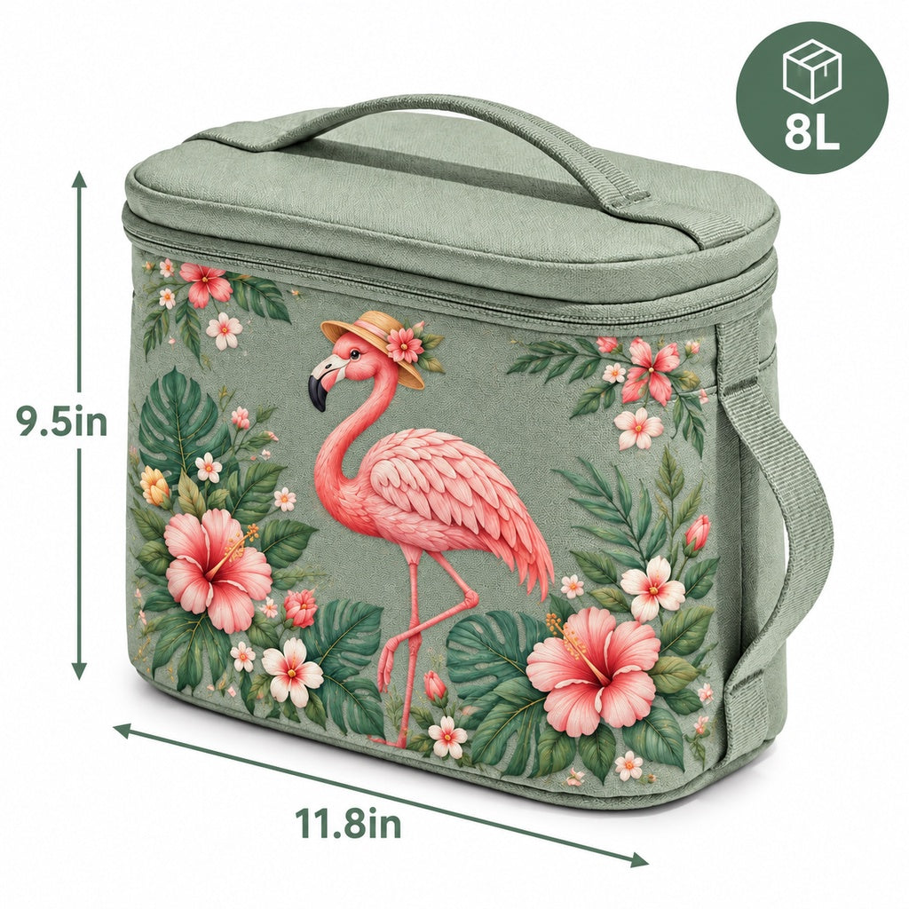 🦩Tropical Flamingo Insulated Lunch Bag
