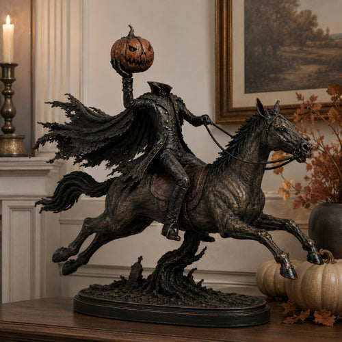 🔥Hot Sale🔥 - 🎃🏇Midnight Chase Headless Horseman Statue