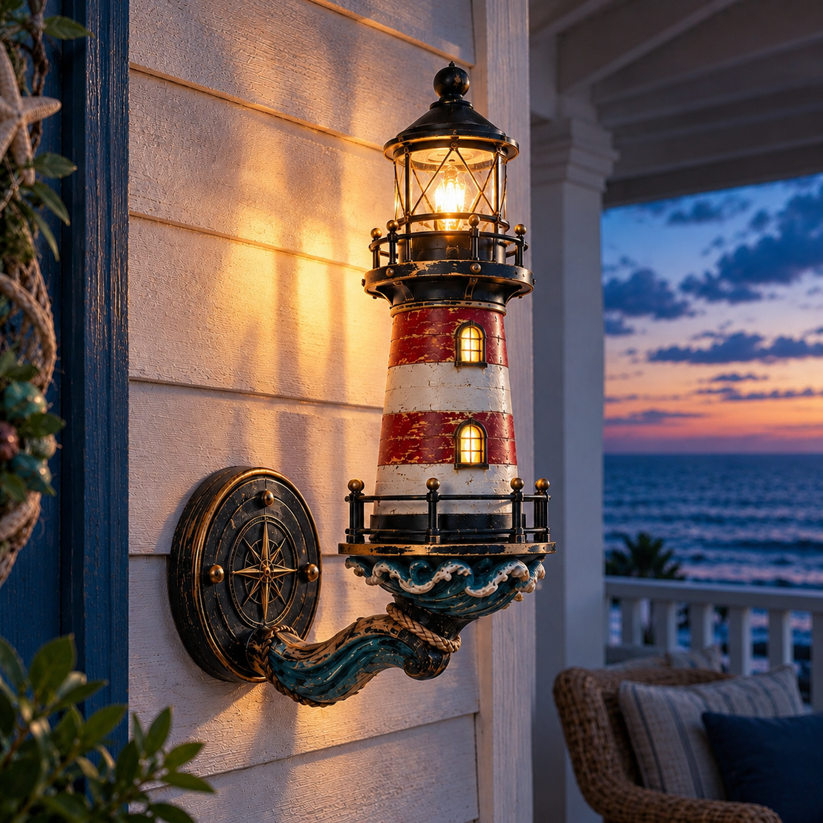🔥Hot Sale🔥 - 🌊Vintage Coastal Lighthouse Wall Light