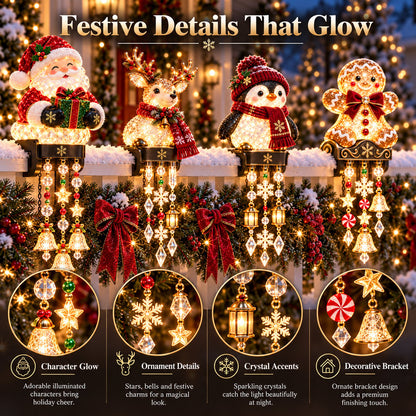 🔥Hot Sale🔥 -🎄 Christmas Porch Railing Lights – 4 Festive Character Designs