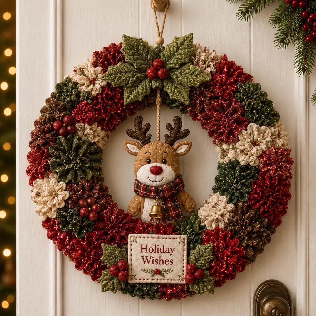 🔥Hot Sale🔥 - 🎄 Make A Christmas Wreath You'll Be Proud To Display ❤️ 3D Fabric Poke DIY Kit With Tutorial & Guide Included