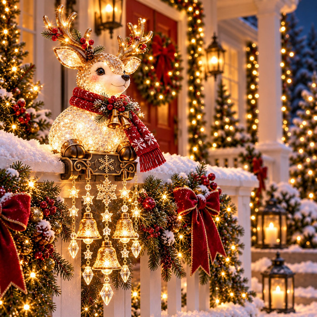 🔥Hot Sale🔥 -🎄 Christmas Porch Railing Lights – 4 Festive Character Designs