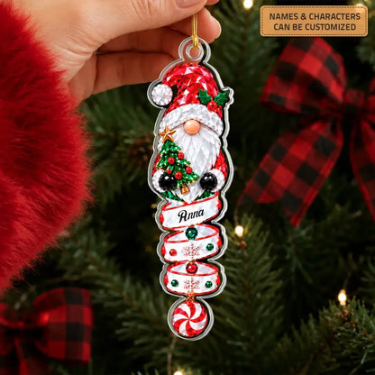 Crystal Gnome Christmas - Personalized Custom Shape Mica Ornament - Christmas Gift For Kids, Family